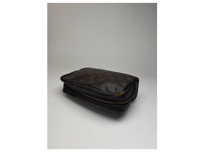 Clutch in pelle monogramma Louis Vuitton vintage marrone - vista 9