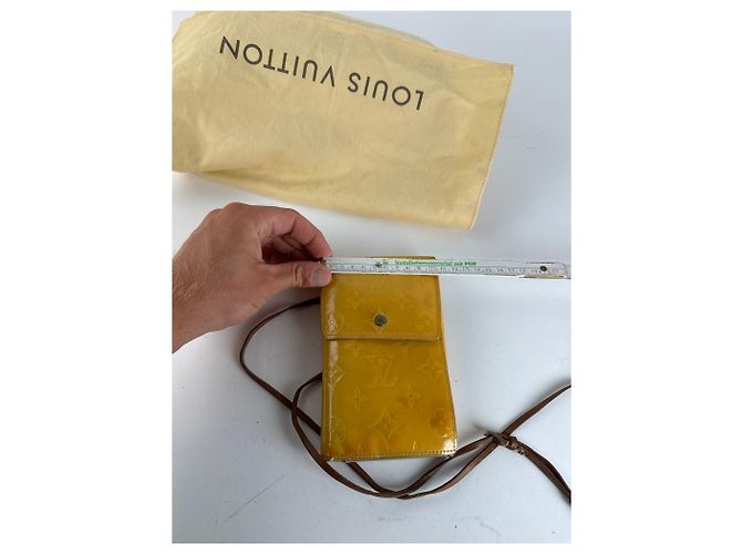 Vintage Louis Vuitton Vernis Leder Tasche gelb - Ansicht 10
