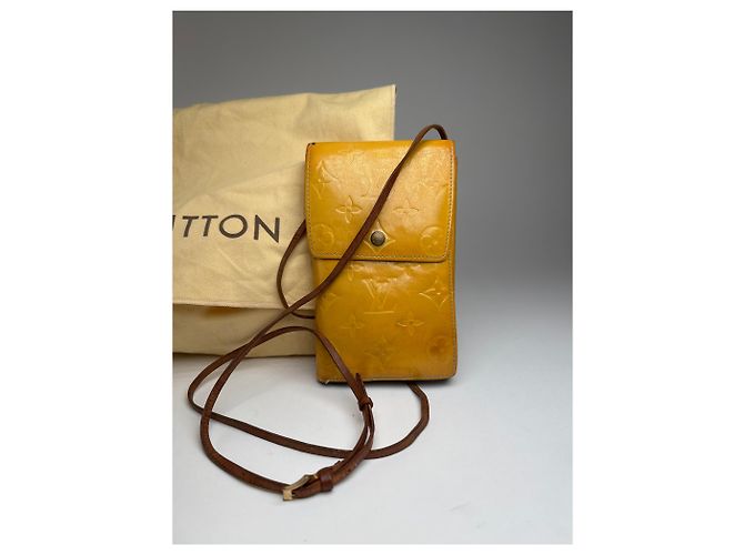 Vintage Louis Vuitton Vernis Leder Tasche gelb - Ansicht 15