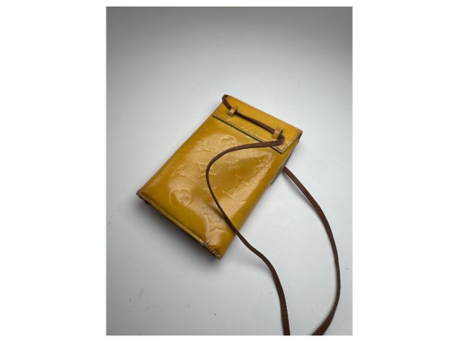 Vintage Louis Vuitton Vernis Leder Tasche gelb - Ansicht 2