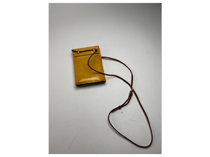 Vintage Louis Vuitton Vernis Leder Tasche gelb - Ansicht 5