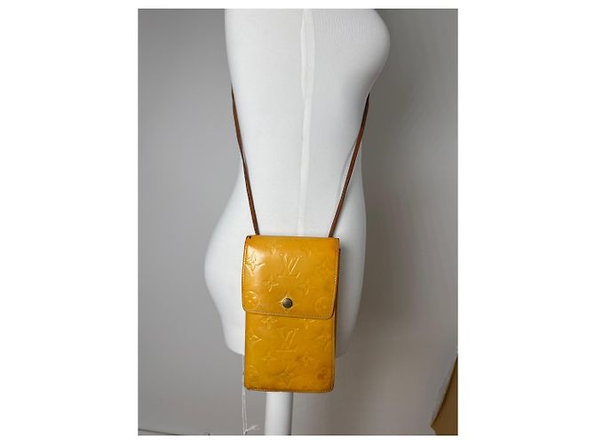 Vintage Louis Vuitton Vernis Leder Tasche gelb - Ansicht 7