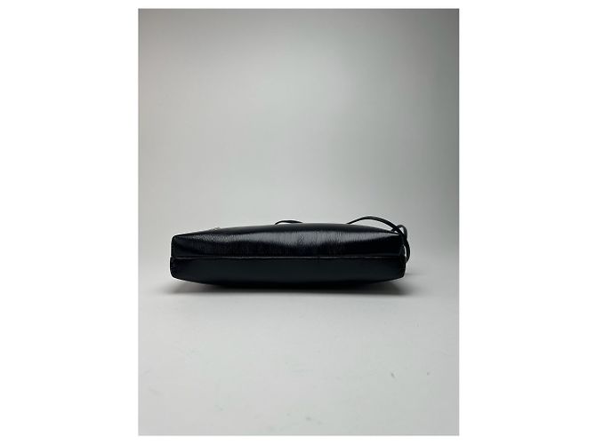 Vintage Givenchy schwarze Lackledertasche Marineblau - Ansicht 13
