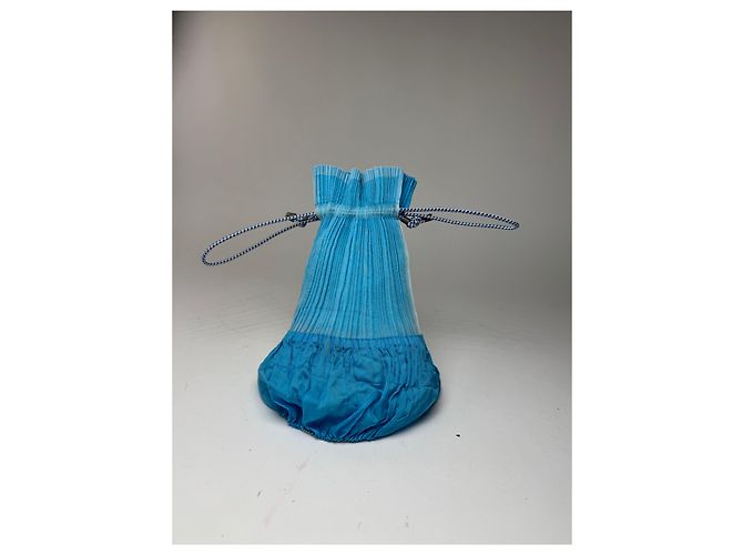 Vintage Issey Miyake Plissee Tasche blau - Ansicht 15