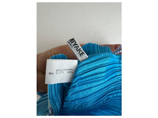 Vintage Issey Miyake Plissee Tasche blau - Ansicht 3