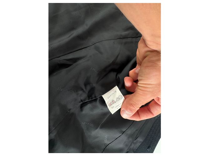 Vintage Givenchy Wollblazer / Kurzer Trenchcoat M/L schwarz - Ansicht 14