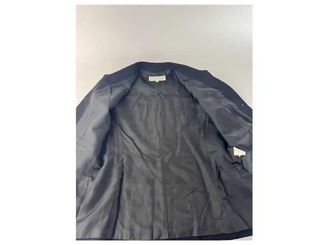 Vintage Givenchy Wollblazer / Kurzer Trenchcoat M/L schwarz - Ansicht 15