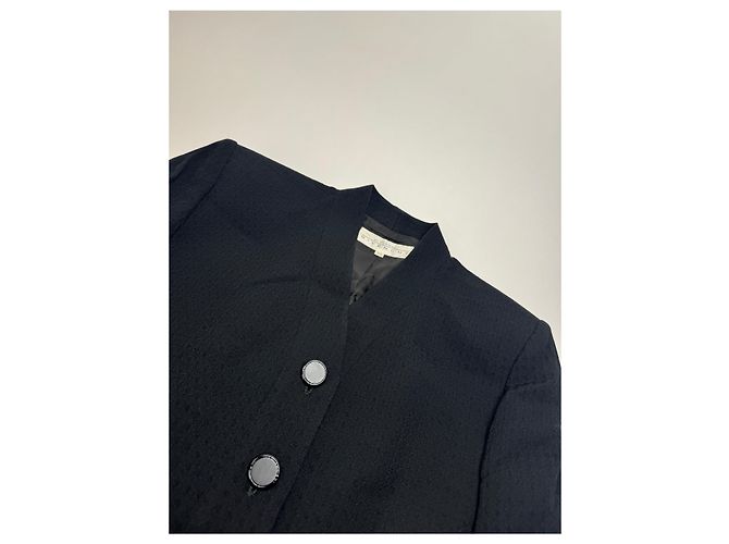 Vintage Givenchy Wollblazer / Kurzer Trenchcoat M/L schwarz - Ansicht 5