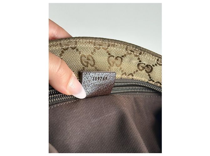 Vintage Gucci Monogramm Tasche beige - Ansicht 5