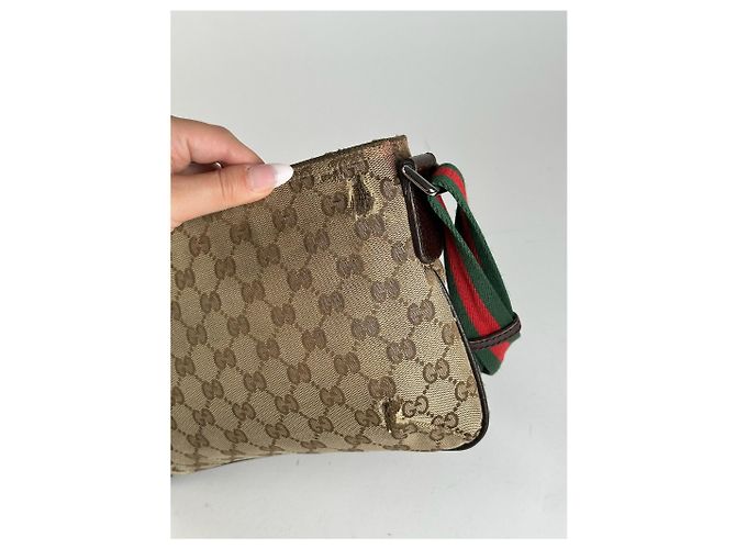 Vintage Gucci Monogramm Tasche beige - Ansicht 9