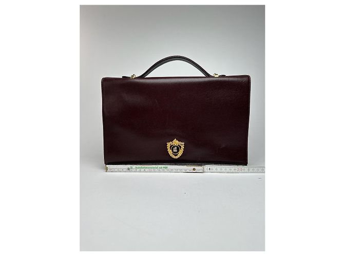 Vintage Givenchy Ledertasche braun Lila - Ansicht 13