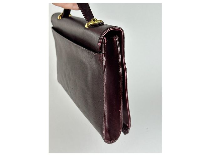 Vintage Givenchy Ledertasche braun Lila - Ansicht 14