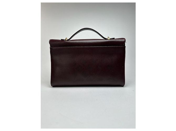 Vintage Givenchy Ledertasche braun Lila - Ansicht 2