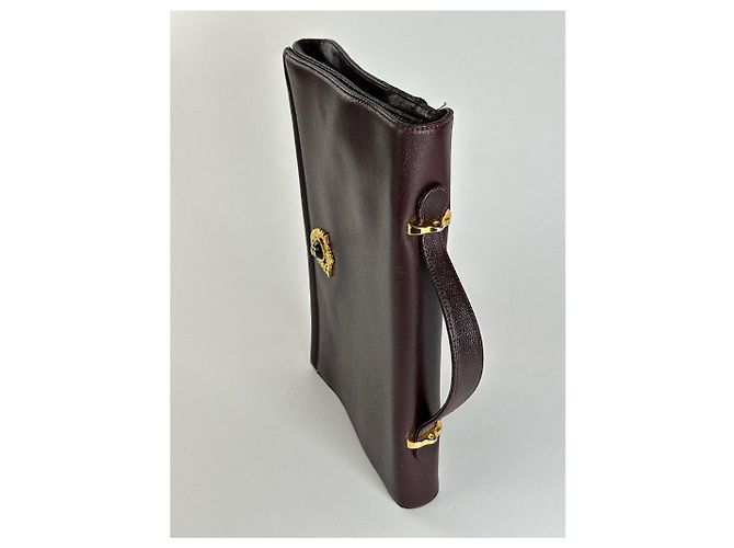 Vintage Givenchy Ledertasche braun Lila - Ansicht 3