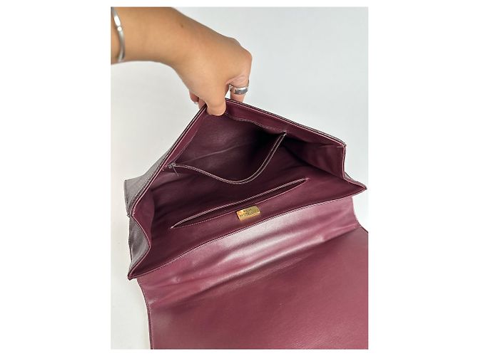 Vintage Givenchy Ledertasche braun Lila - Ansicht 5