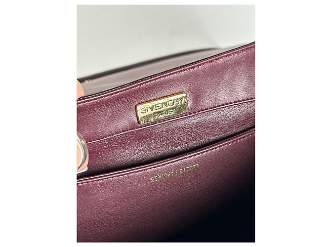Vintage Givenchy Ledertasche braun Lila - Ansicht 6