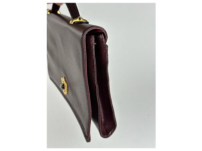 Vintage Givenchy Ledertasche braun Lila - Ansicht 9