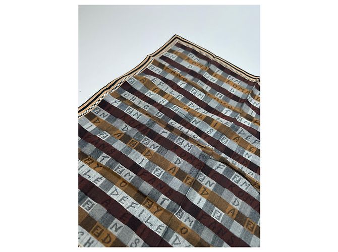 Sciarpa Fendi Vintage Marrone - vista 3