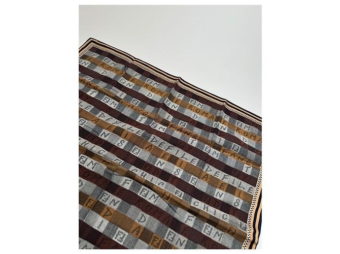Sciarpa Fendi Vintage Marrone - vista 5