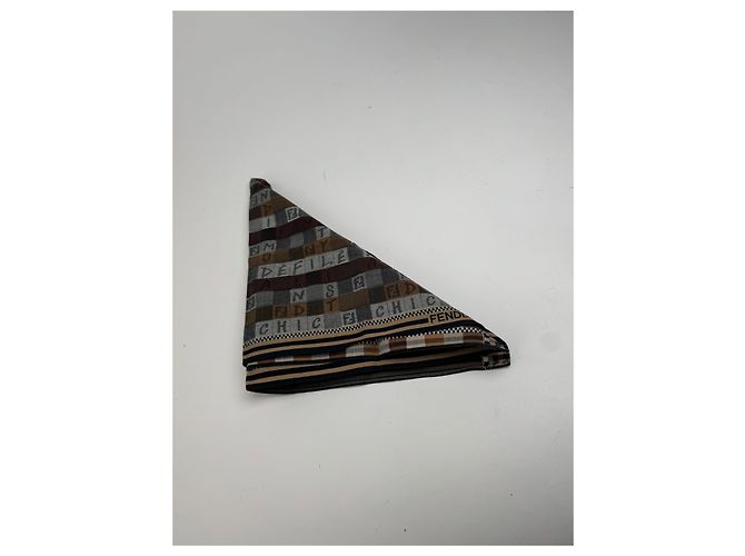 Sciarpa Fendi Vintage Marrone - vista 7
