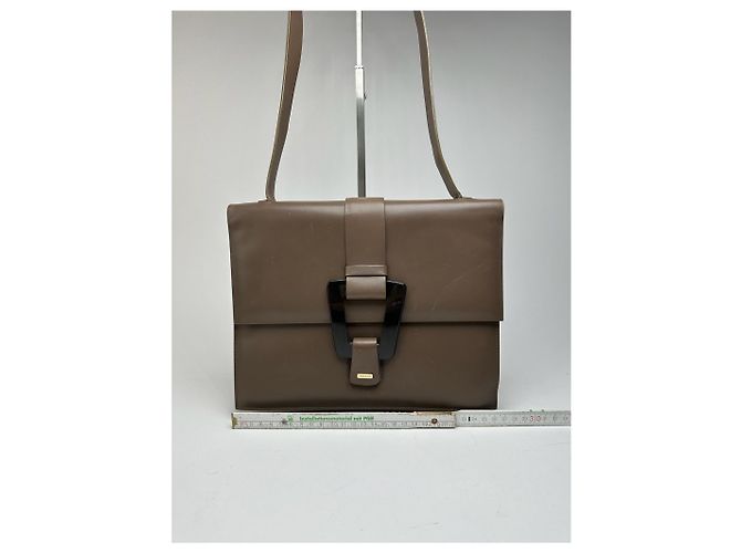 Vintage Gucci Ledertasche braun Khaki - Ansicht 13