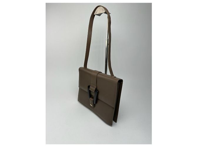 Vintage Gucci Ledertasche braun Khaki - Ansicht 14