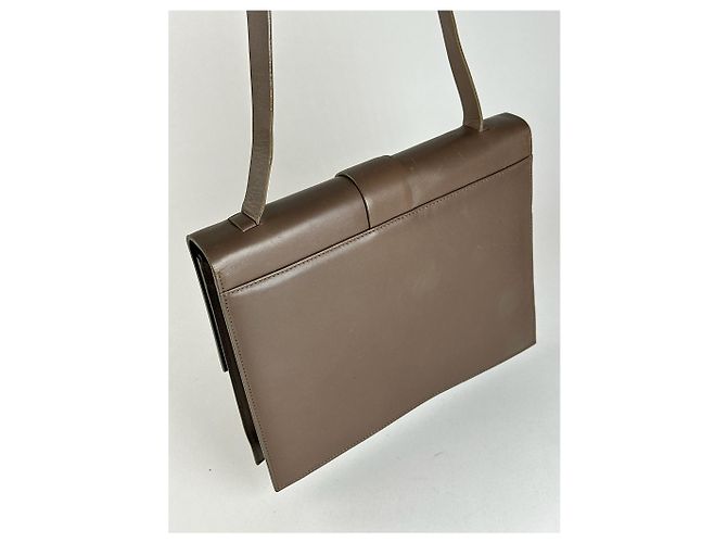 Vintage Gucci Ledertasche braun Khaki - Ansicht 8