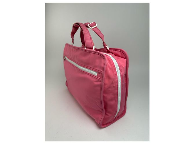 Vintage Courreges Polyester Tasche rosa Pink - Ansicht 12