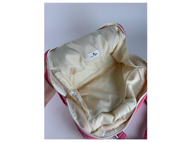 Vintage Courreges Polyester Tasche rosa Pink - Ansicht 5
