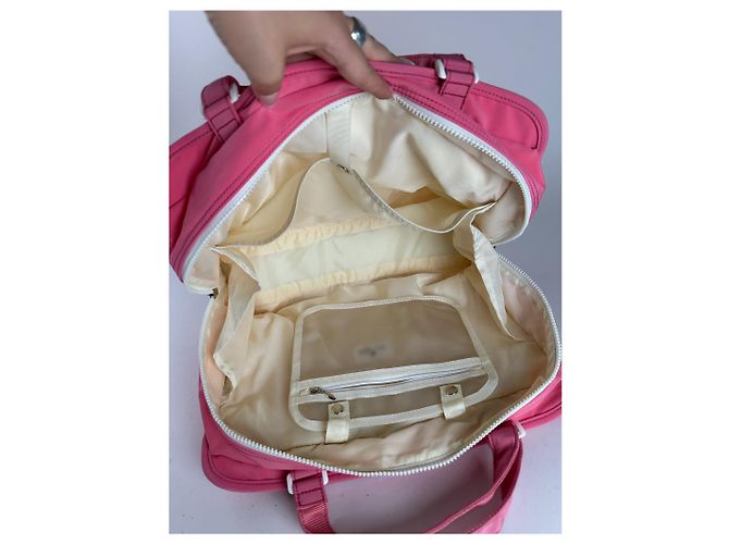 Vintage Courreges Polyester Tasche rosa Pink - Ansicht 6