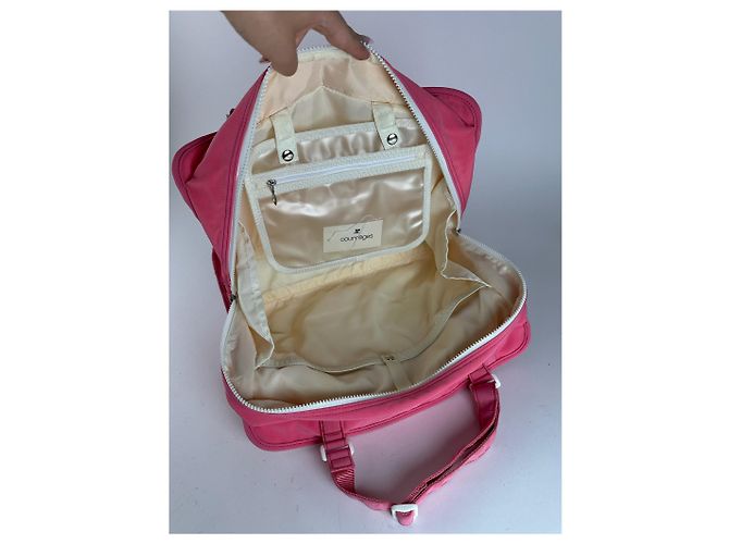 Vintage Courreges Polyester Tasche rosa Pink - Ansicht 8