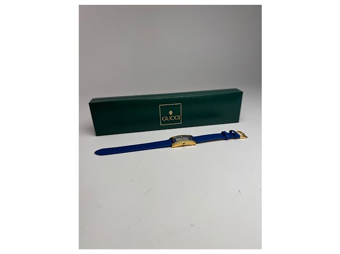 Vintage Gucci Uhr Blau Gold - Ansicht 3
