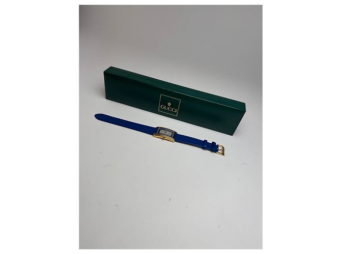 Vintage Gucci Uhr Blau Gold - Ansicht 6