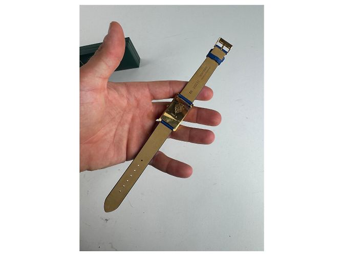 Vintage Gucci Uhr Blau Gold - Ansicht 7