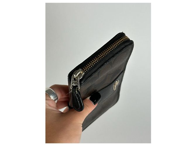 Vintage Coach Leather wallet black purple - view 10
