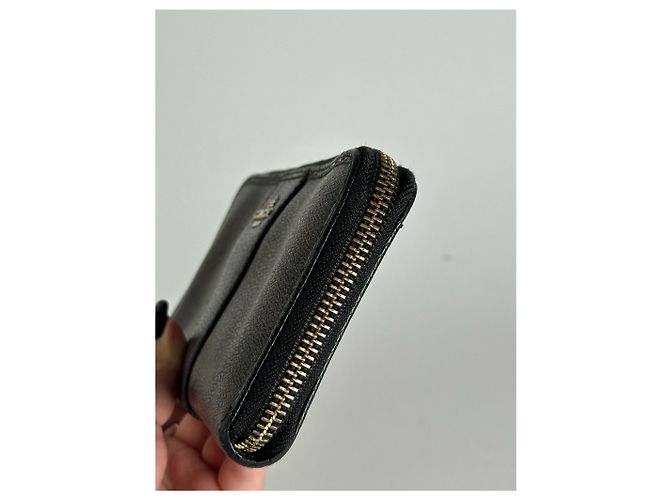 Vintage Coach Leather wallet black purple - view 3