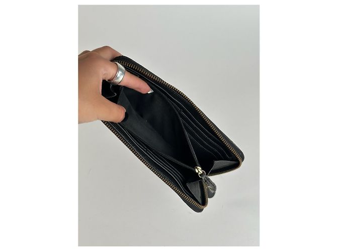 Vintage Coach Leather wallet black purple - view 4