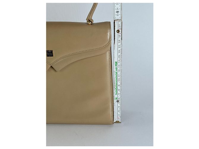 Vintage Givenchy Ledertasche beige - Ansicht 11