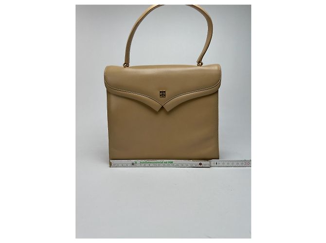 Vintage Givenchy Ledertasche beige - Ansicht 13