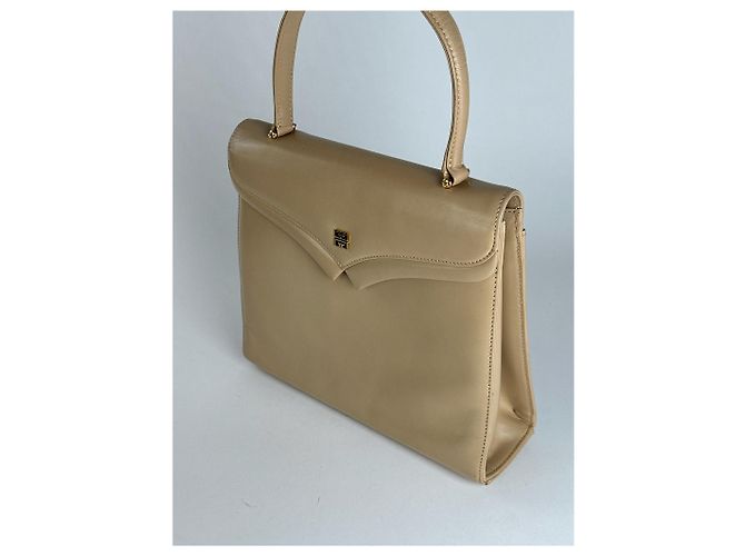 Vintage Givenchy Ledertasche beige - Ansicht 14