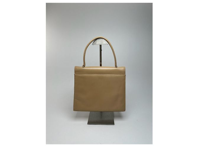 Vintage Givenchy Ledertasche beige - Ansicht 2