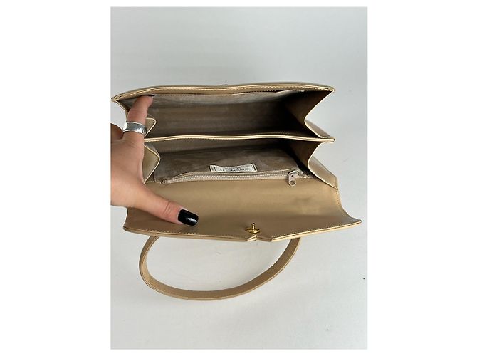 Vintage Givenchy Ledertasche beige - Ansicht 5