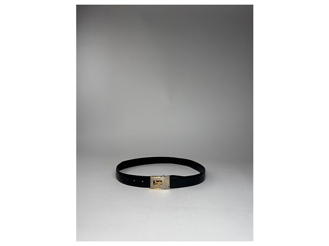 Céline Vintage Celine Paris Triomphe Ledergürtel Schwarz - Ansicht 8