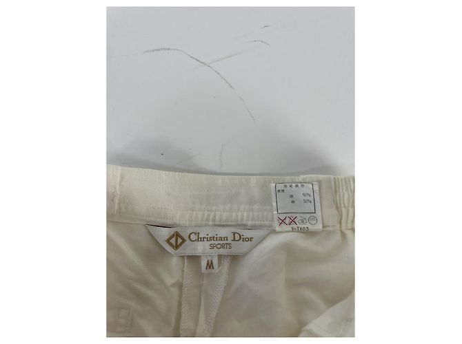 Pantaloni corti in lino bianco Dior - vista 3