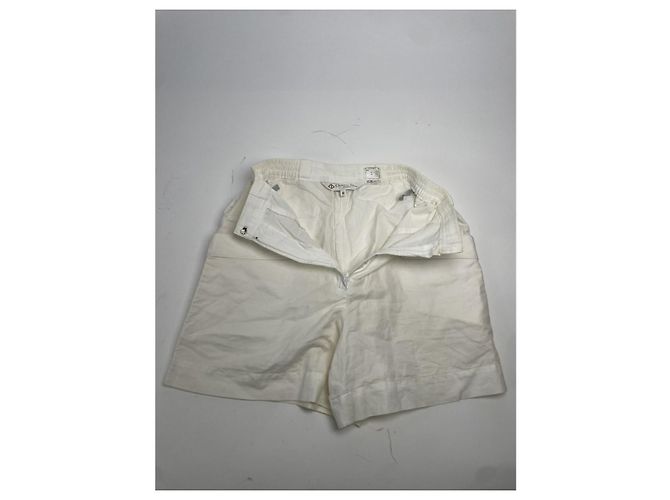 Pantaloni corti in lino bianco Dior - vista 5