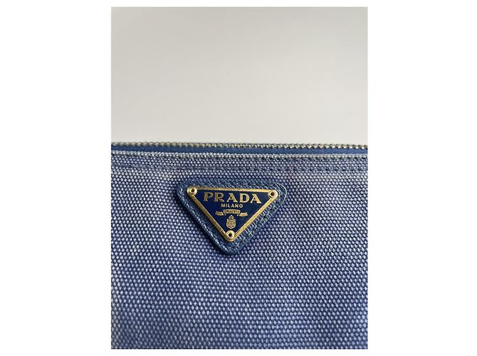 Sac à main en denim bleu marine Prada - Jeans - vue 2