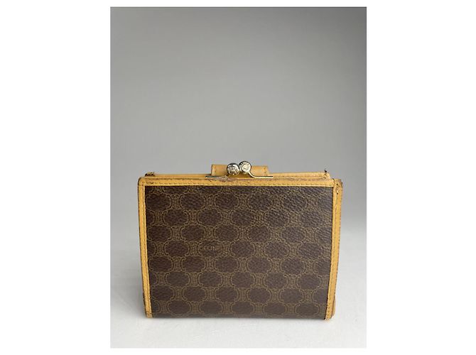 Céline Cartera de cuero marrón Celine Triomphe Castaño - vista 2