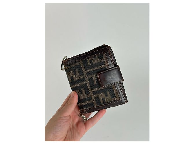 Portafoglio Vintage Fendi Roma Monogramma Marrone - vista 12