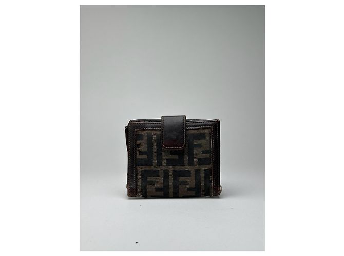 Portafoglio Vintage Fendi Roma Monogramma Marrone - vista 3