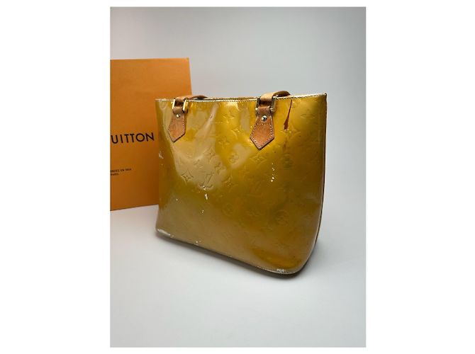 Bolsa de couro Vernis Louis Vuitton vintage amarela Amarelo - vista 11